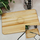Engraved Monogram Bamboo Carving Board with Juice Well